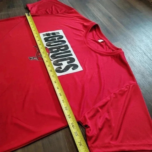 NFL Tampa Bay Buccaneers Men's T-Shirt Go Bucs Publix Promo Short Sleeve Red L - Picture 7 of 7